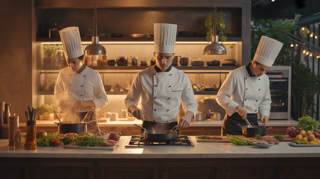 Chef profissional cozinhando